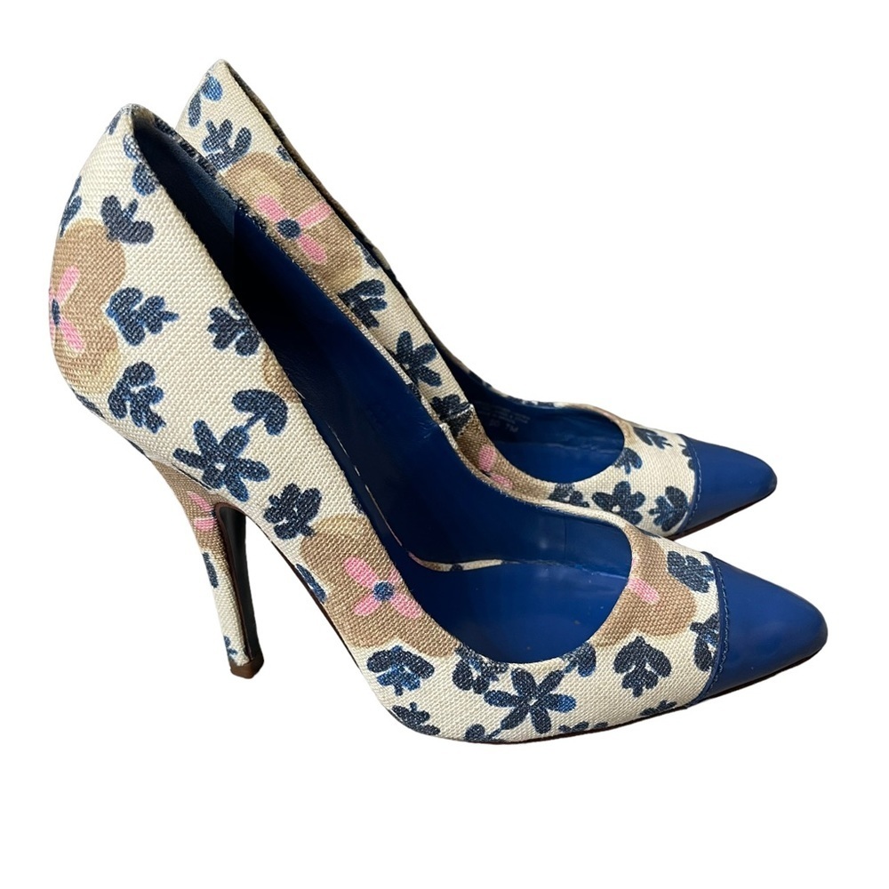 Tory Burch Navy‎ and Cream Pumps size 7M